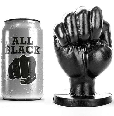 Plug Anale Fisting All Black a Forma di Pugno Impermeabile 13 cm